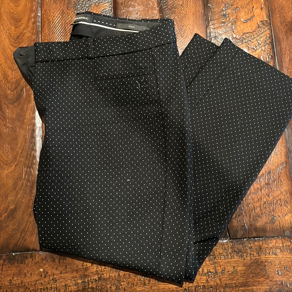 Banana Republic black and white Sloan pants